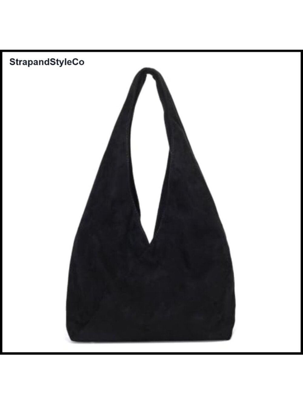 Slouchy Faux Suede Hobo Shoulder Bag Tote Fits 14" Laptop